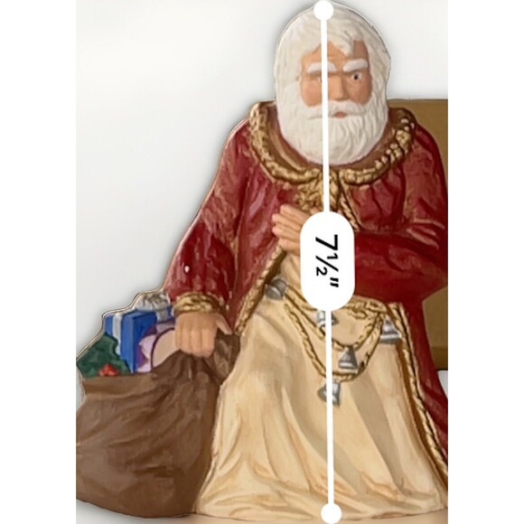 Vtg Kneeling Santa Praying Ceramic Statue Nativity Figure - Picture 5 of 6